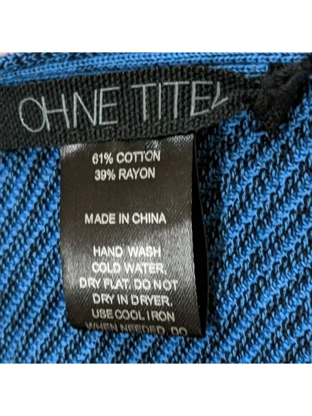 NEW Ohne Titel Blue Striped Knit Accent Scarf Designer Luxury